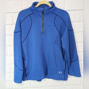 Under Armor Blue Quarter Zip Waffle Pullover